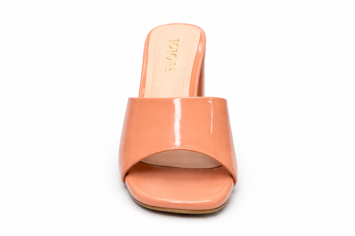 TOTOES Glossy Block Heel Mules