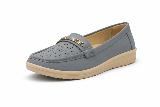 TOTOES Women Comfort Grey Loafers
