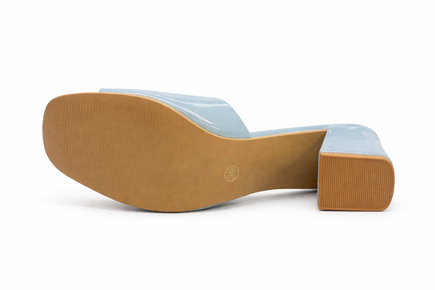 TOTOES Glossy Block Heel Mules