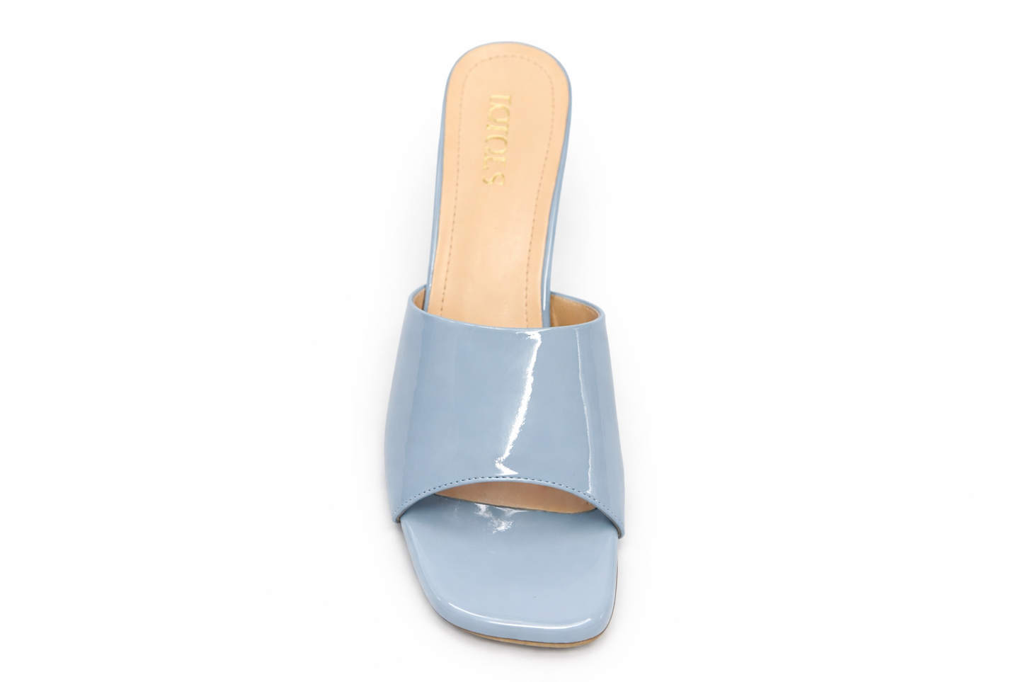 TOTOES Glossy Block Heel Mules
