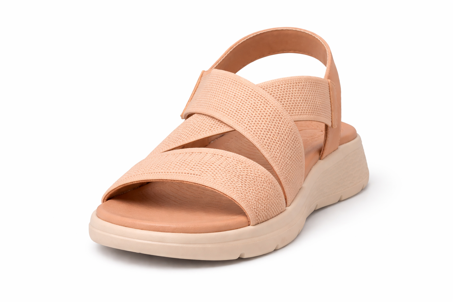 TOTOES Elastic Cross Strap Comfort Sandals