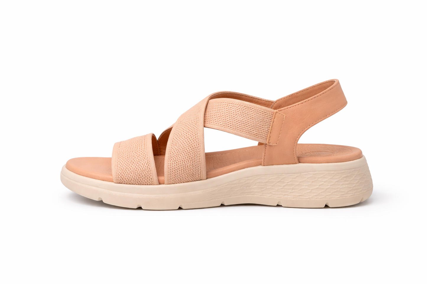 TOTOES Elastic Cross Strap Comfort Sandals