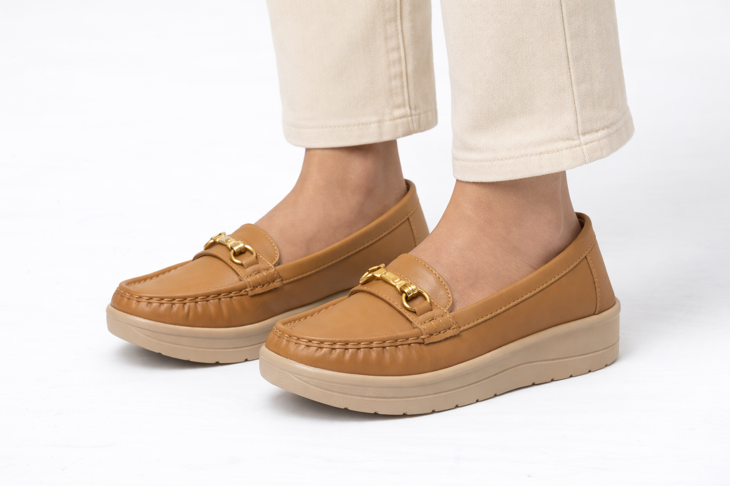 TOTOES Comfort Platform Moccasin Loafers