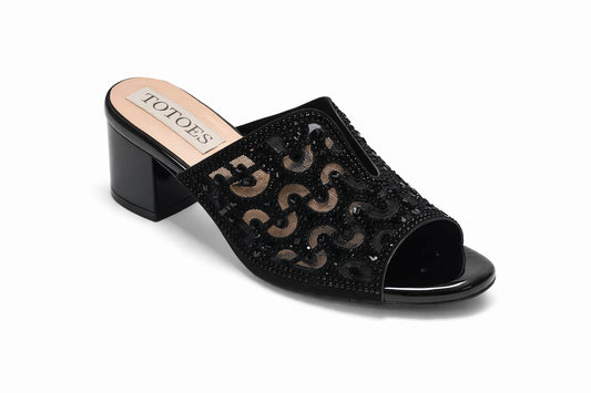 Women Embellished Block Heel Mule